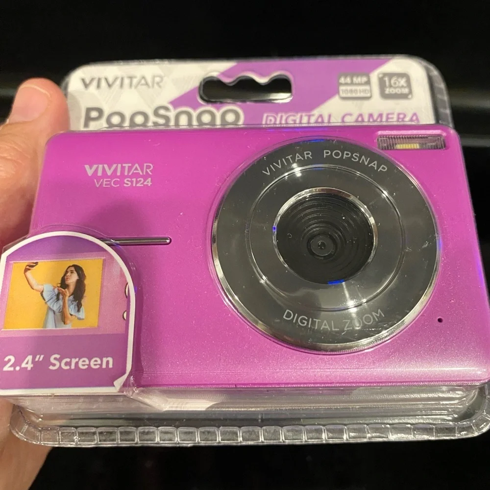 NEW - Purple Vivitar PopSnap digital camera, 16x zoom, 1080HD, 2.4” screen
